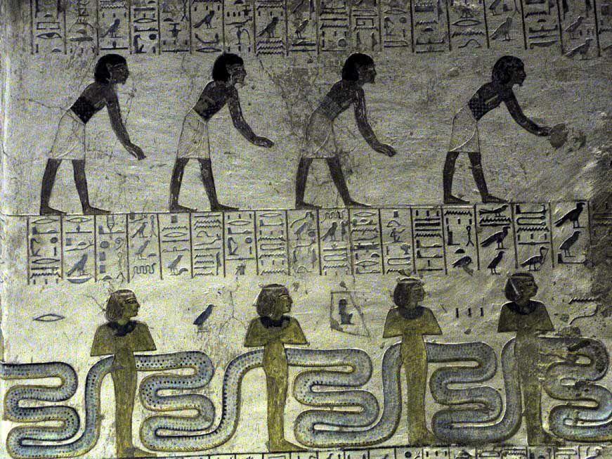 Zeichnung im Grab des Merenptah