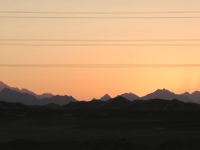 Sonnenuntergang zwischen Luxor und Hurghada