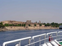 Kom Ombo, Doppeltempel vom Nil aus