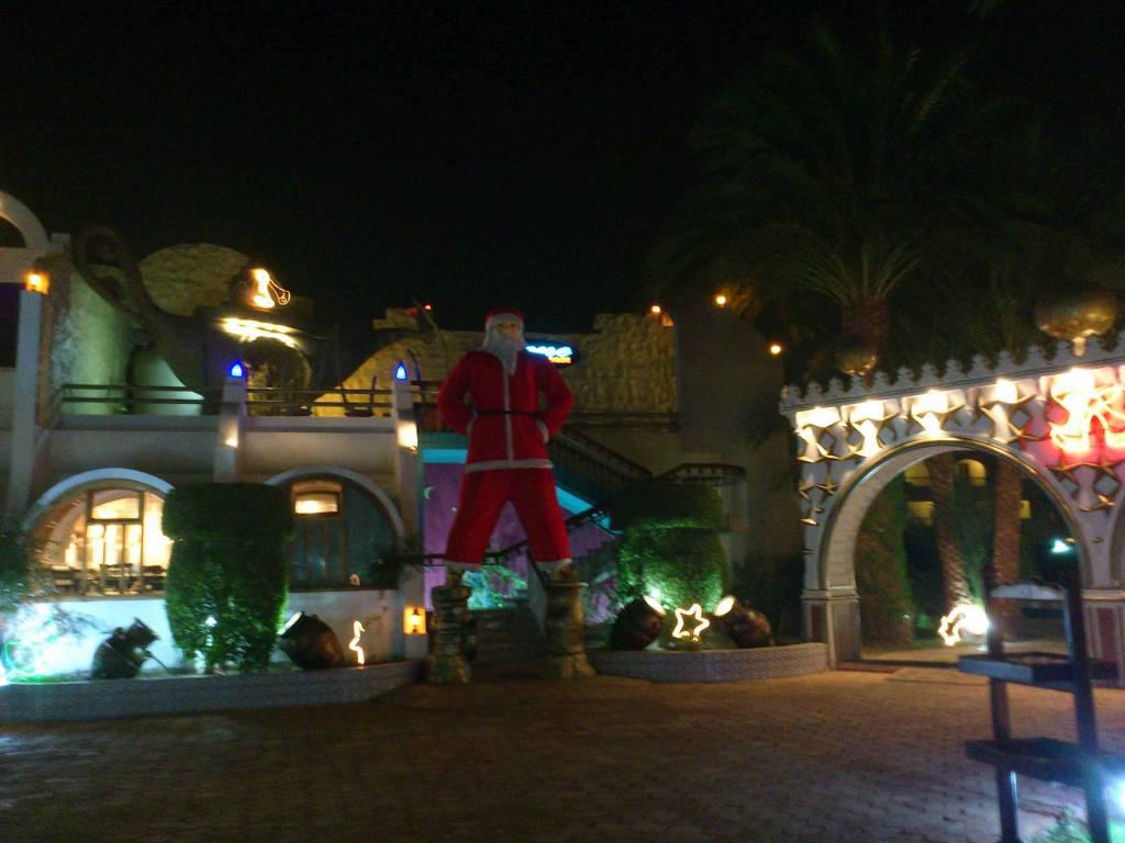 Hurghada, Hotel Aladdin Beach, Weihnachtsdekoration
