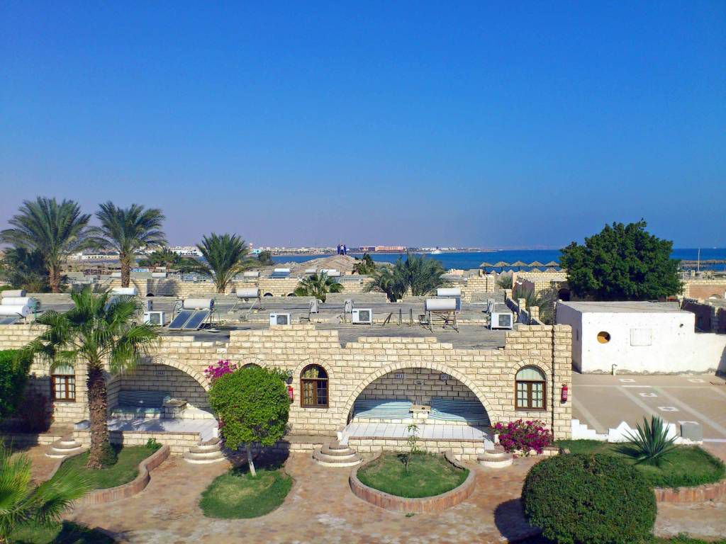 Hurghada, Hotel Aladdin Beach, Blick über die Anlage