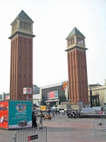 Barcelona, Venezianische Türme, Eingang des Geländes der internationalen Ausstellung von 1929