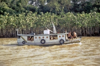 Typisches Boot in der Amazonasmündung nahe Belém