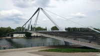 Lüttich, Fußgängerbrücke über die Maas