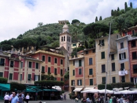 Portofino, Blick auf den Kirchturm von San Marino
