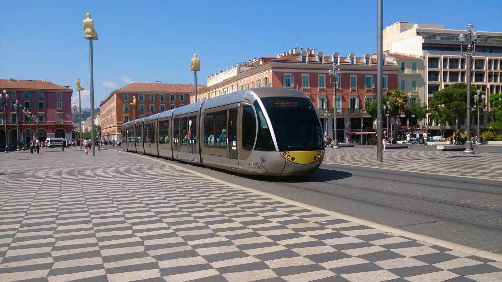 Nizza, Masséna Platz, Straßenbahn
