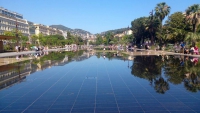Nizza, Masséna Platz, Wasserspiele
