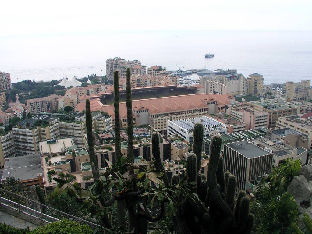 Monaco, Monte Carlo, Blick vom Botanischen Garten