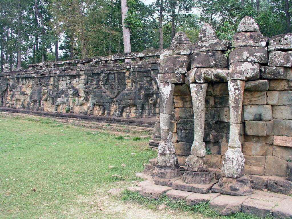 Siem Reap, Angkor Thom, Elefanten Terrasse