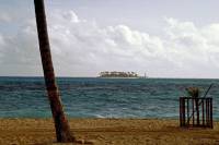 Kolumbien, San Andres, Blick auf "Johnny Cay"