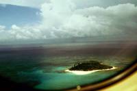 Kolumbien, San Andres, der Rückflug, Blick auf Johnny Cay