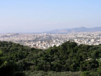 Athen, Blick von derAkropolis in Richtung Piräus