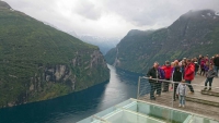 Geiranger, Blick auf den Fjord