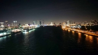 Miami, Hafenausfahrt bei Nacht