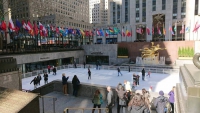 New York, Rockefeller Center, Eisbahn