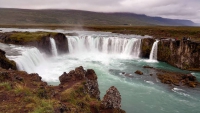 Island, Laugar, Godafoss Wasserfälle