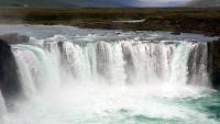 Island, Laugar, Godafoss Wasserfälle