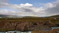 Island, Laugar, Godafoss Wasserfälle