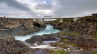 Island, Laugar, Godafoss Wasserfälle