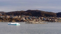 Grönland, Ilulissat, Blick vom Schiff