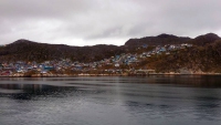 Grönland, Qaqortoq, Ansicht vom Schiff