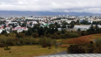 Island, Reykjavik, Blick über den Ort