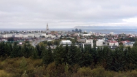 Island, Reykjavik, Blick über den Ort