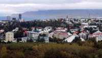 Island, Reykjavik, Blick über den Ort