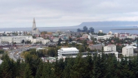 Island, Reykjavik, Blick über den Ort