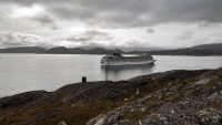 Grönland, Qaqortoq, MSC Orchestra vor Anker