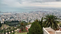 Haifa, hängende Bahai Gärten