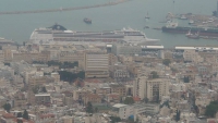 Haifa, Stadtansicht mit der MSC Opera