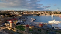 Rhodos, Altstadt, Blick von der MSC Opera