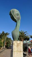 Gran Canaria, Playa del Ingles / Maspalomas, Kunst an der Strandpromenade