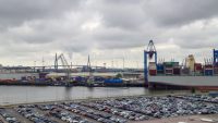 Hamburg, Blick vom Cruise Center Steinwerder