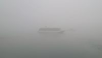 Spitzbergen, Longyearbyen im Nebel