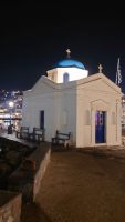 Mykonos, Stadtansichten bei Nacht