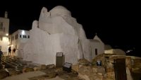 Mykonos, Stadtansichten bei Nacht