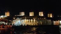 Mykonos, Stadtansichten bei Nacht