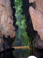 Am Ende der Bootsfahrt durch die Cueva del Indio bei Vinales