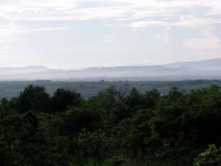 Aussicht auf die Sierra Maestra vom Hotel Villa El Yarey nahe Jiguani