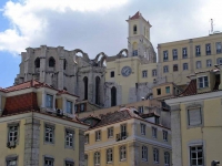 Blick vom Rossio in Richtung Bairro Alto