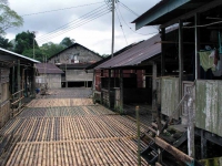 Bidayuh Dorf mit Langhäusern