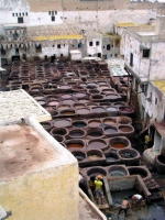 Färberei in den Souks von Fes