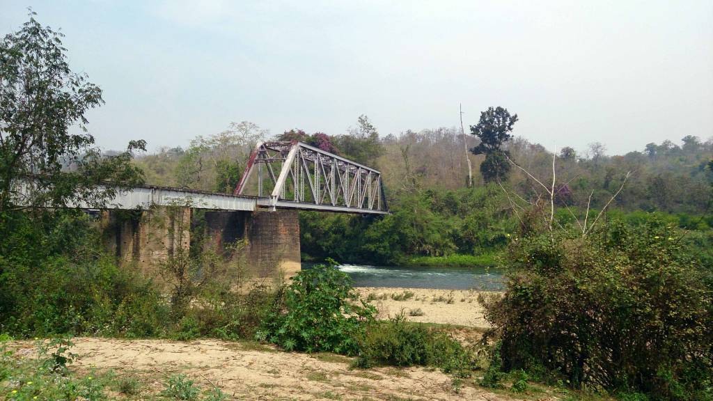 Hsipaw, Eisenbahnbrücke über den Myitnge Fluss