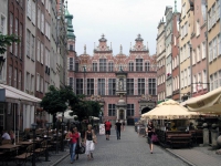 Danzig, Gdańsk, Jopengasse mit großem Zeughaus