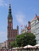 Danzig, Gdańsk, Langer Markt mit Rathaus