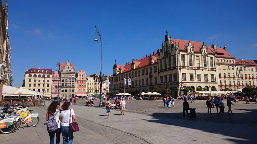 Breslau, Wrocław, Marktplatz "Großer Ring", neues Rathaus