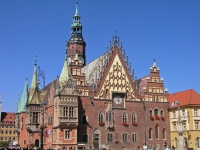 Breslau, Wrocław, Marktplatz "Großer Ring", altes Rathaus