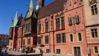 Breslau, Wrocław, Marktplatz "Großer Ring", altes Rathaus